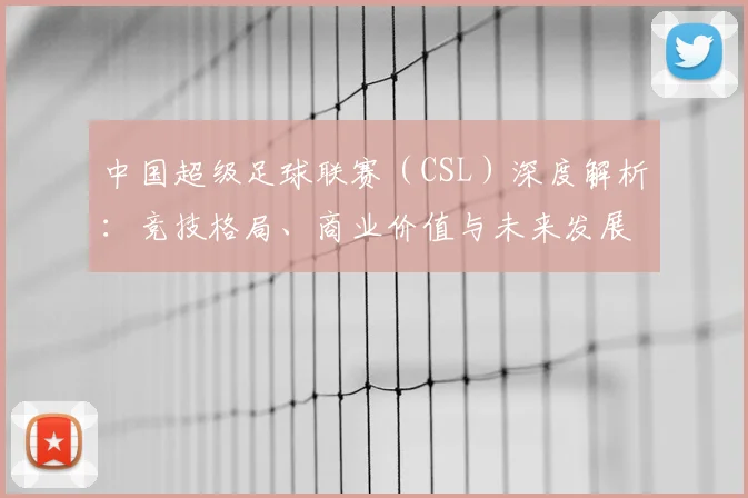 中国超级足球联赛（CSL）深度解析：竞技格局、商业价值与未来发展趋势